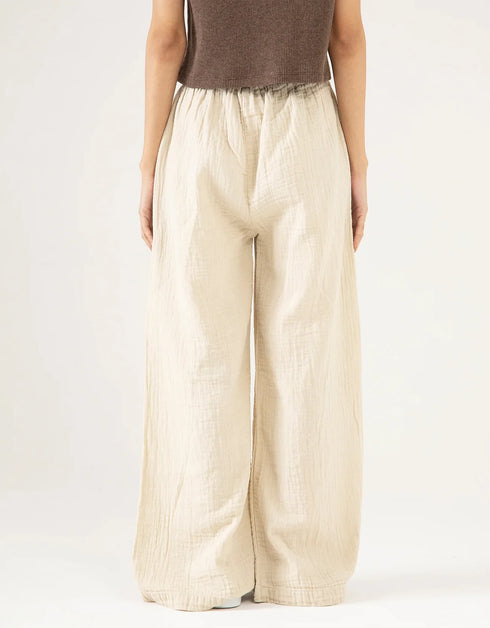 WIDE LEG MUSLIN TROUSER